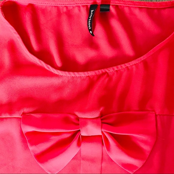 HeartSoul Coral Bow Top - Picture 3 of 3